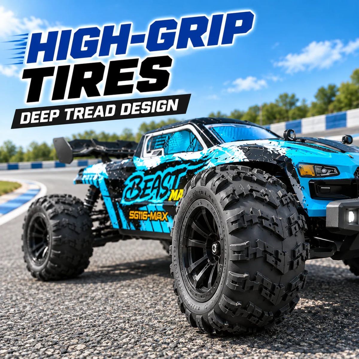 ZNLYRION RC Car Buggy 1:16 4 Wheel Drive Off-Road SG116MAX PRO Vehicle Optional Brushless Motor Anti-Slip Tire Remote Control Racing Truck