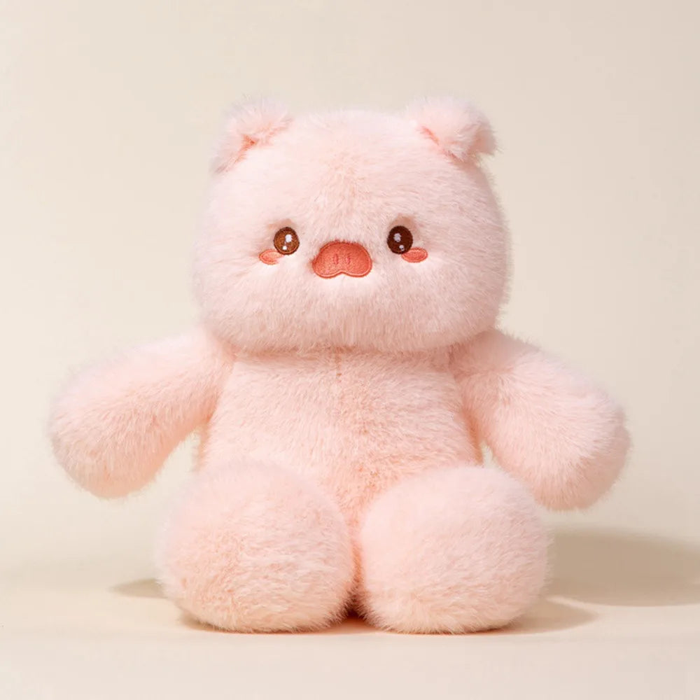 New Running Bear Plush Toys Cartoon Rabbit 40cm Stuffed Animal Stuffed with Bib Running Animal Kids