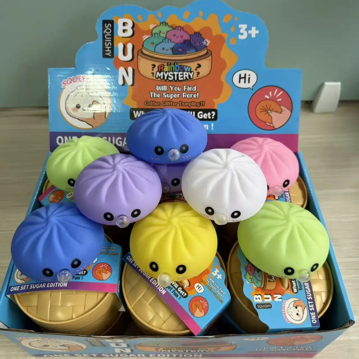 Aesthetic Bubble Puking Bun: Creative Blind Box Squeeze Toy, Realistic Food Ornament, Solid Gel Sensory Stress Reliever, New