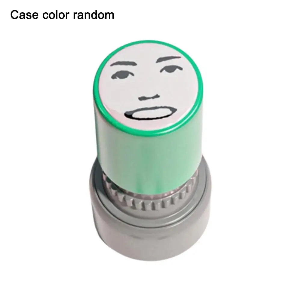 Color Random Quick-drying Inkable Fun Emotion Seal Toy Anime Characters Pressable Novelty Gag Face Seal Funny Kid's Toy
