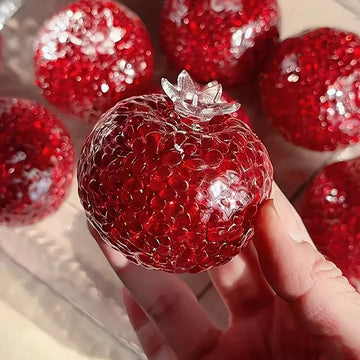 Pomegranate-Shaped Stress Relief Ball Creative Malleable Durable Acrylic Squeeze Toy Fun Novelty Stress Relief Fidget Toys