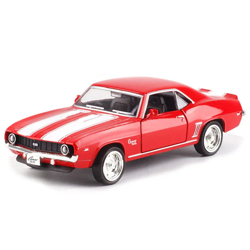 1:36 USA 1969 Alloy Car Model Vintage Matte Black Diecast Metal Car Model Toy For Collection Gift A318