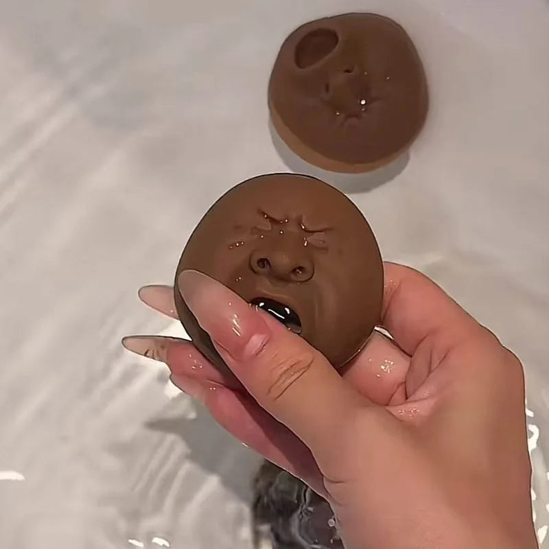 Novelty Gifts Funny Yawning Face Tea Pet Relax Squeeze Nose Water Spray Fidget Anxiety Stress Relief Toys For Kids Adults