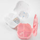 Genuine Sanrio Pill Case Cute Hello Kitty Melody 4 Grids Tablets Organizer Portable Outdoor Travel Home Use Vitamins Storage Box