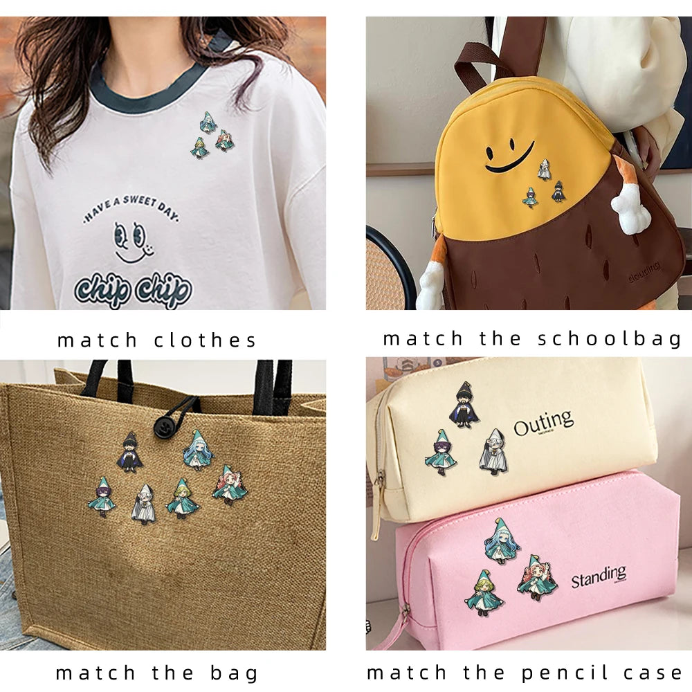 Witch Hat Atelier Anime Enamel Pin Set - 6PCS Coco Agott Olruggio Richeh Brooch Collection, Cute Chibi Badges for Backpacks