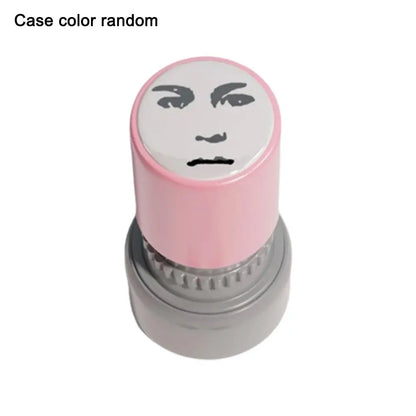 Color Random Quick-drying Inkable Fun Emotion Seal Toy Anime Characters Pressable Novelty Gag Face Seal Funny Kid's Toy