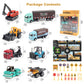 6pcs/set Alloy Engineering Truck Toy Car Classic Construction Model Vehicle Loader Tractor Excavator Toys for Boys Gifts