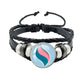 Mega Stone Key Chain Anime Peripheral Creativity Exquisite Fashion Black Leather Rope Buckle Key Chain Trend