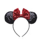 Mouse Ears Headhand for Girls Adults Cute Cartoon Party Cosplay Hair Accessories Sequin Bows Hairband Toys