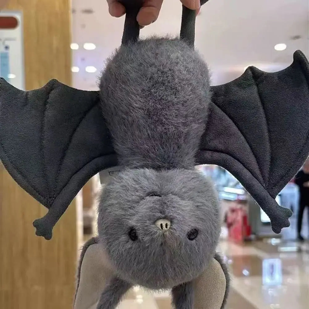 Kartoon 22cm Bat Plush Toy Soft Stuffed Cartoon Bat Plushies Grey Funny Design Bat Pig Doll Halloween Decoration