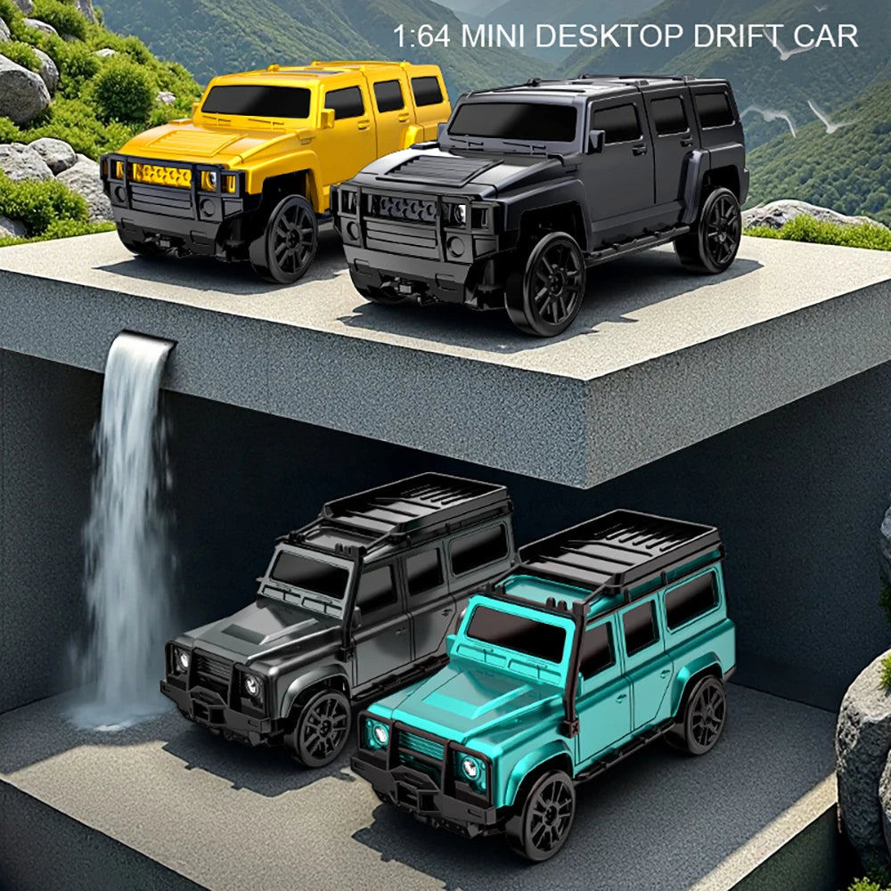 1: 64 Desktop Drift Car Four-Wheel Drive Full Proportion Mini Racing Toy With Rechargeable Battery, Children's Holiday Gift