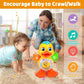 Electric Dancing Duck Toy Musical Walking Swing Duck with Flashing Lights Interactive Early Educational Toys for Kids Boys Girls