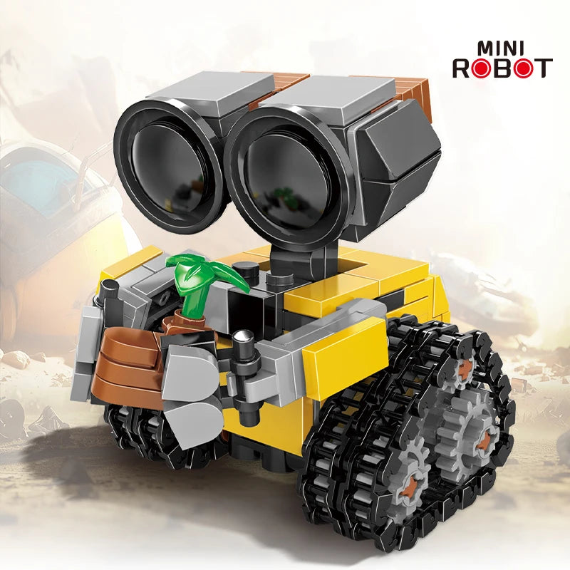 Space Mini Robot MOC Building Bricks Toys 217Pcs Tracked Bot Model Classic Movie Sci-Fi Blocks Dolls Kids and Adult Gifts