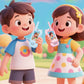 2 Pack Video Walkie Talkies for Kids Rechargeable Toddler Toys for Indoor Camping Travel Birthday Gfits for Kids Ages 3-12