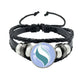 Mega Stone Key Chain Anime Peripheral Creativity Exquisite Fashion Black Leather Rope Buckle Key Chain Trend