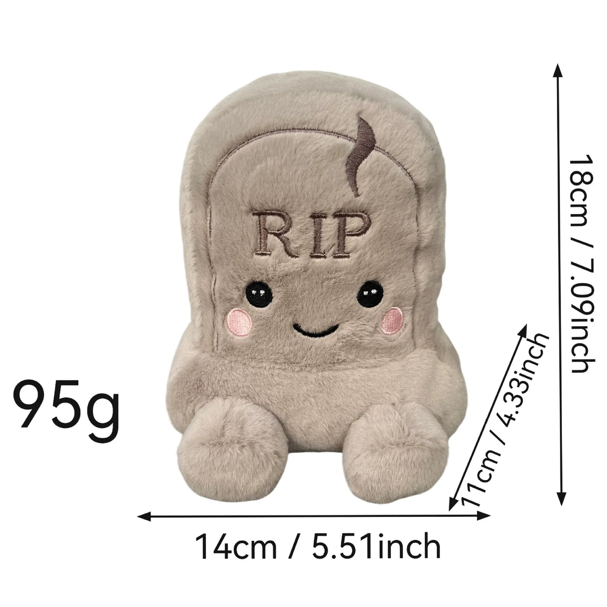 HOT New Halloween creative plush toys tombstone dolls Stuffed Toy Pillow desktop decorative items doll gifts 18cm