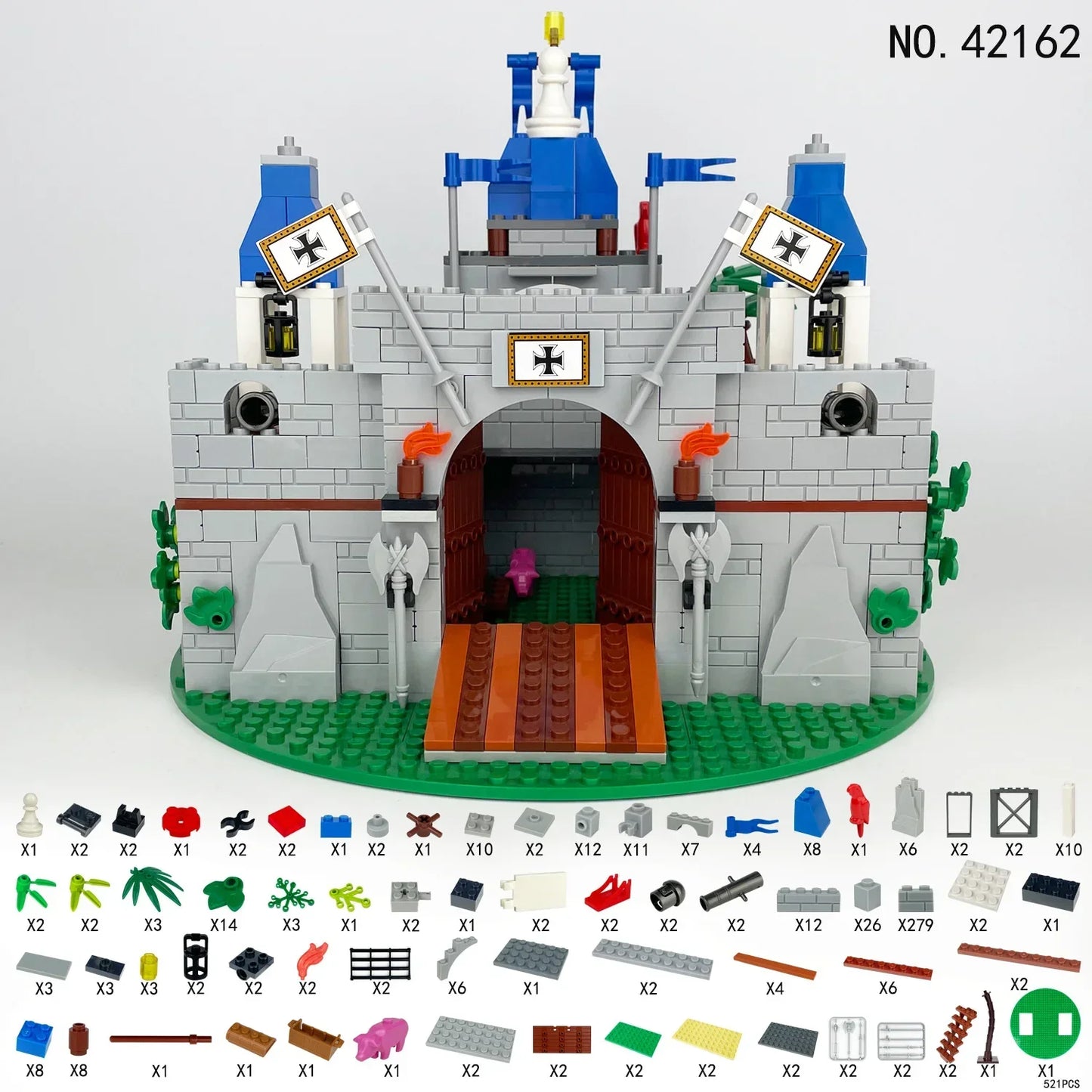 Creative DIY Medieval Roman Knight Castle Building Set Model, Christmas, Halloween and Birthday Gift, Military Collectible Toy
