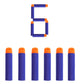 6PCS Mega for Nerf 9.5cm Red Sniper Rifle Darts Bullets Mega Foam Big Hole Head Bullets for N-Strike Mega Series