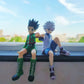 Hot Anime Full Time Hunter Character Sitting Posture Qiben Sitting Posture Xiaojie  Killua Desktop Ornament Trendy PVC Model Toy