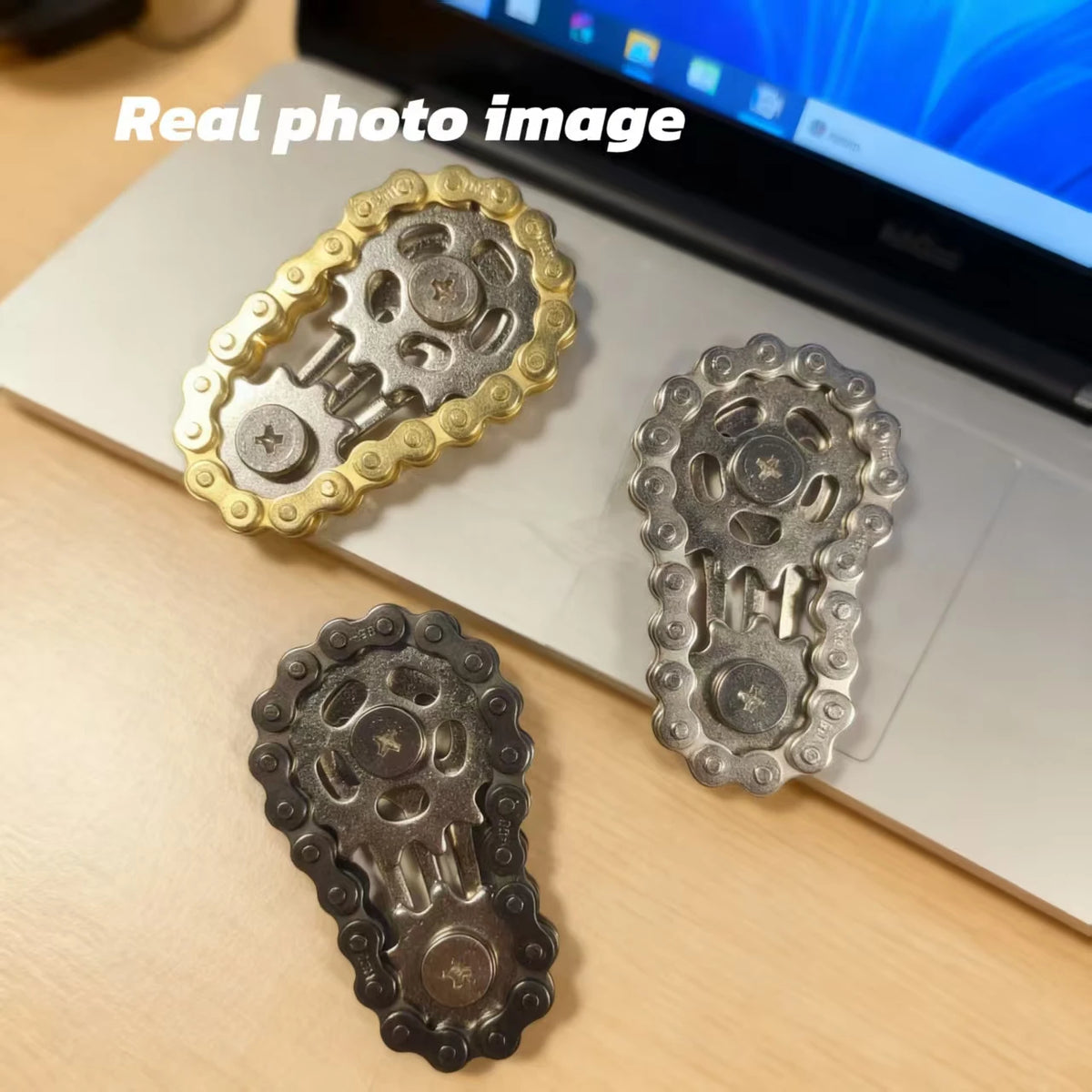 Chain Tooth Mechanical Flywheel Fidget Spinner Antistress Anxiety Metal Bike Chains Spinner EDC Toys for Children Adult Hand Toy