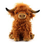 Simulation Kyloe Cream Highland Cow Animal Plush Toys Soft Stuffed Highland Sphere Cow Cattlle Plushie Gift for Kids Boys Girls