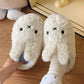 Anime Miffy Plush Cotton Slippers Kawaii Cartoon Winter Home Wearing Outside Non Slip Thick Sole Keep Warm Cute Slippers Gifts