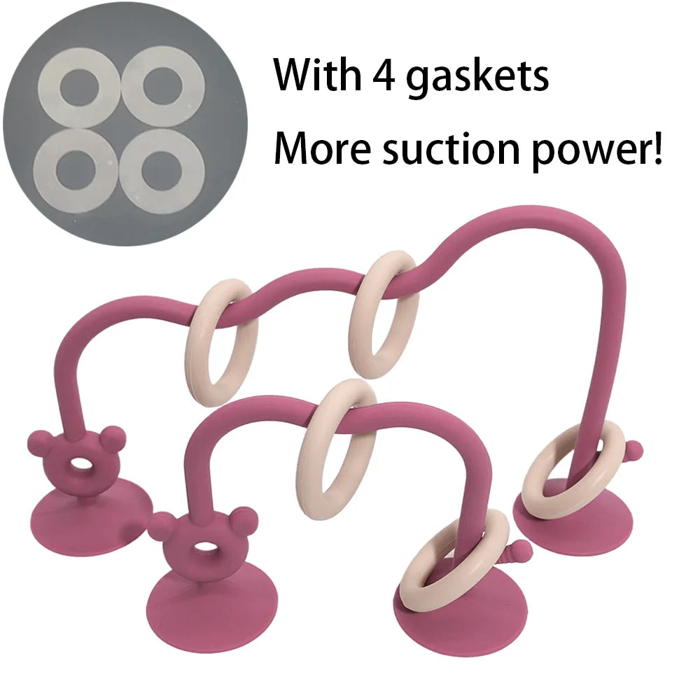 1pcs Silicone children's silicone tabletop toys, bead wrapped baby early education puzzle game toys