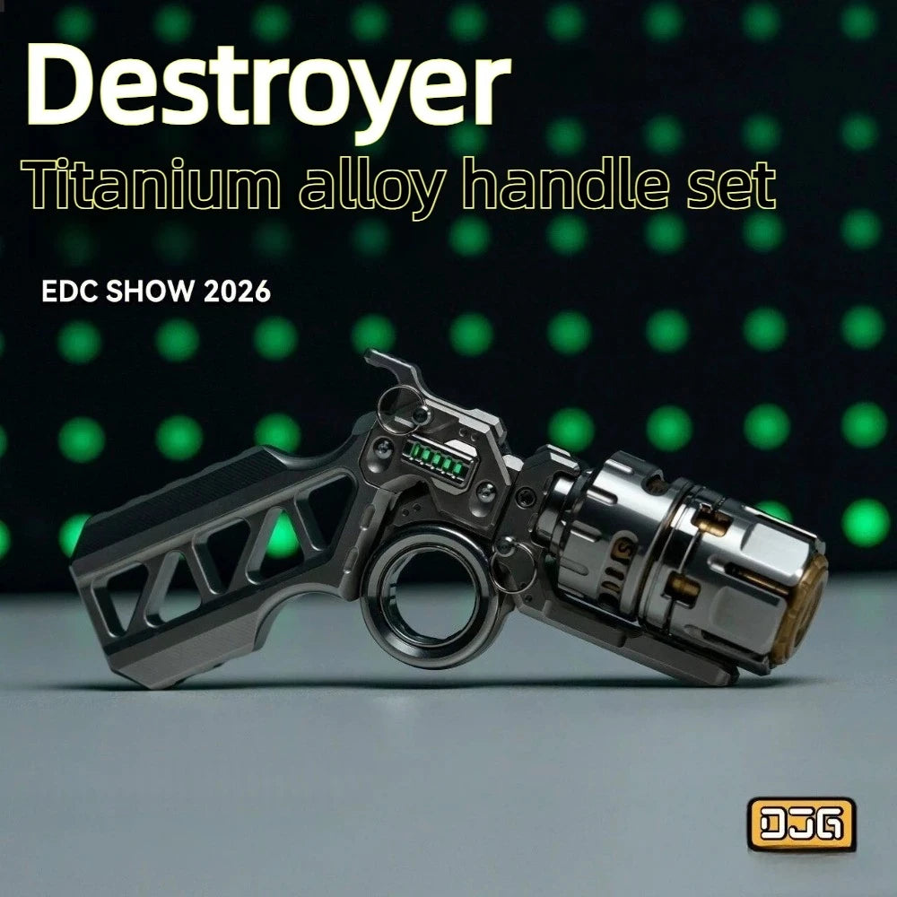 DJGEDC Destroyer Magnetic Levitation Tuning Fork Grenade Composite Fingertip Push Card Gyro Adult Decompression Toy