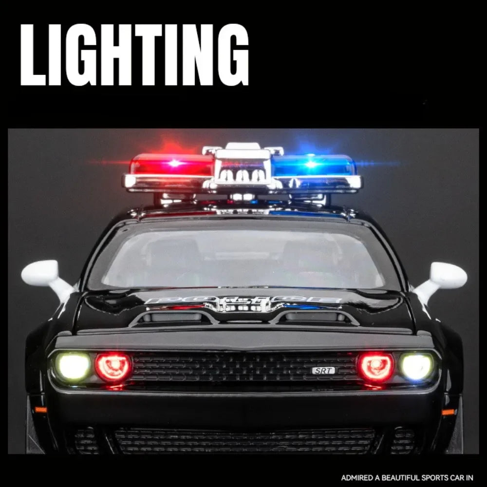 1:32 Scale Police Alloy Car Model Toys Metal Diecasts Vehicle Model with Light Sound Sport Car for Children Collection Gifts