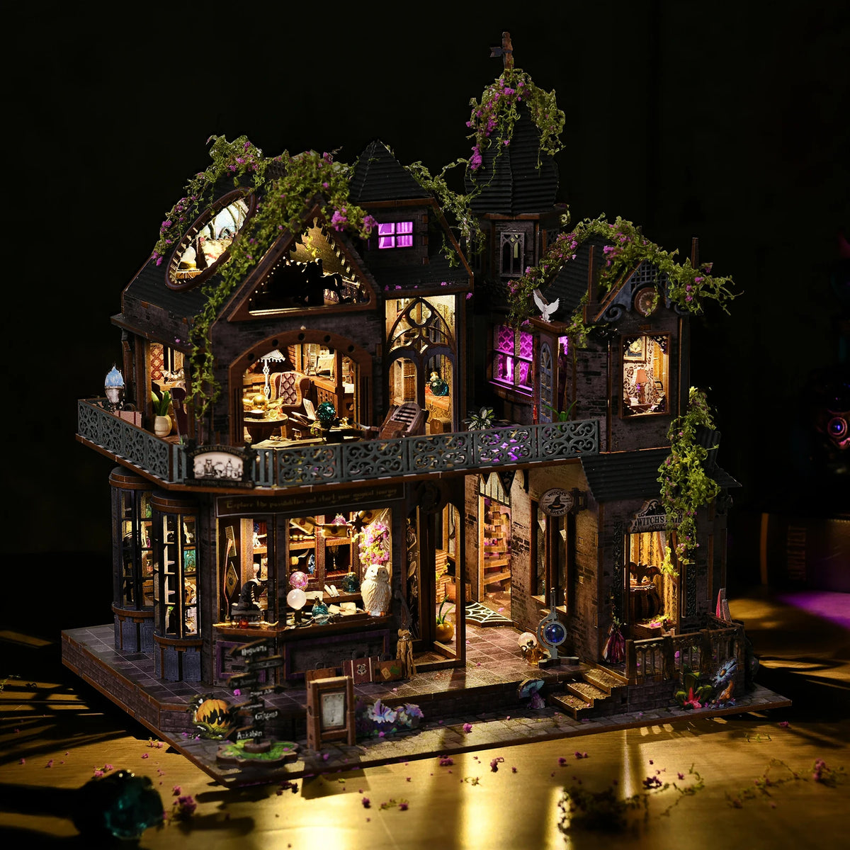 Magic Castle 3D DIY Wooden Book Nook Kit Handmade Dollhouse Model Bookend Building Puzzle Home Decor