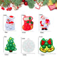 Christmas Toys 6PCS Mini Pop Keychain Fidget Toys Pop Bubble Xmas Toy Silicone Relieve Anxiety Stress Party Favors