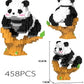 Creative DIY Assemable Animal Cute MINI Chinese Style Animal Panda Building Block Educational Boy Toys For Children Model Bricks