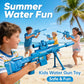 Full Auto Electric Water Gun Toy with Flashing Light Rapid-Fire Motorized Blaster for Summer Outdoor Fun & Kids Play Game