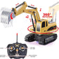 JOYFY 2 PCS Remote Control Construction Vehicle Toy Set Friction-Powered RC Excavator & RC Truck for Kid Christmas Birthday Gift