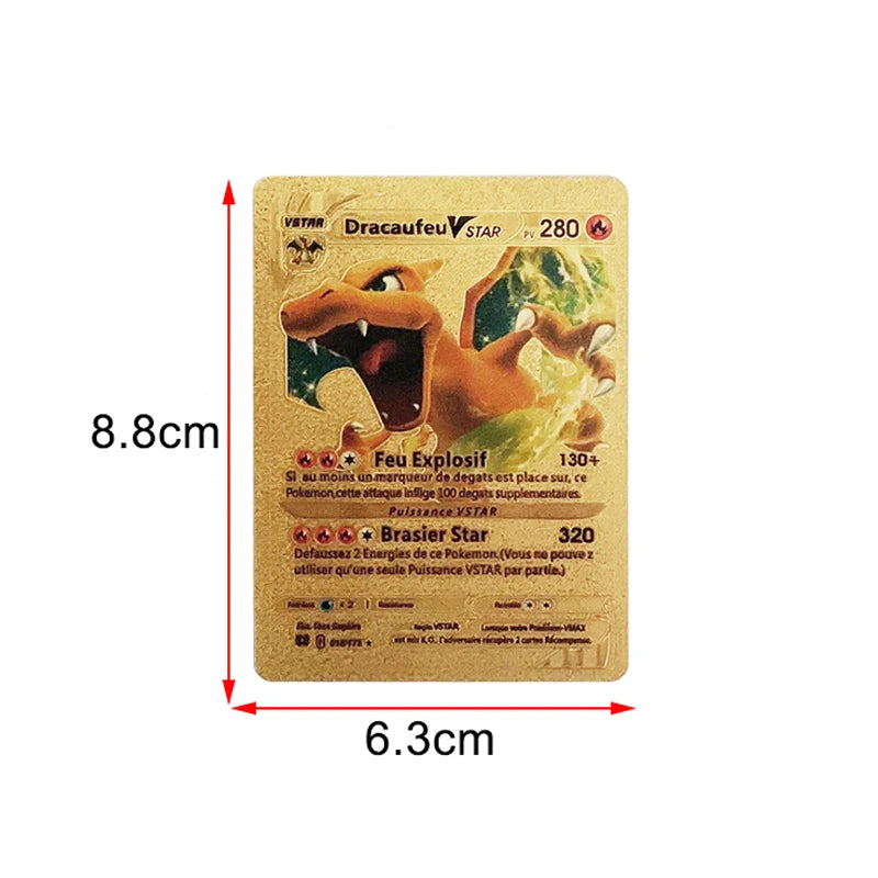 81-15Pcs Pokemon Cards Gold Silver Vmax GX Card Collection Battle Trainer Card Spanish English French Child Toys Christmas Gifts