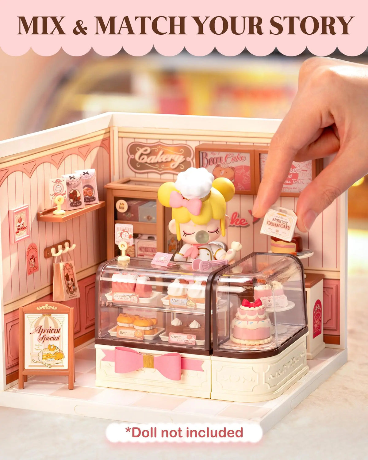 Robotime Rolife Super Creator Series Dollhouse Building Blocks Home Decor Creative Christmas Gift Tasty Cake Shop for Women