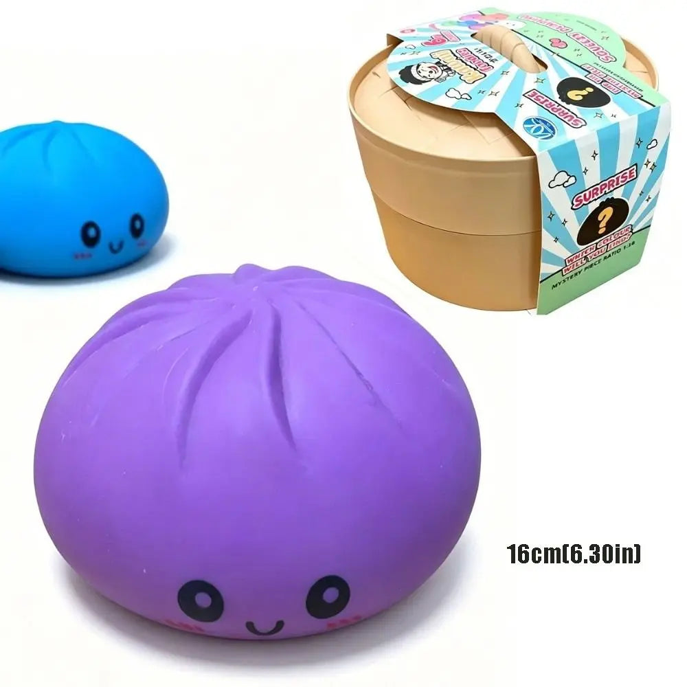 16cm Extra Large Big Dumplings Squeeze Toy with Steamer Soft Squeeze Toy Slow Resilience Fidget Squeeze Decompression Dough