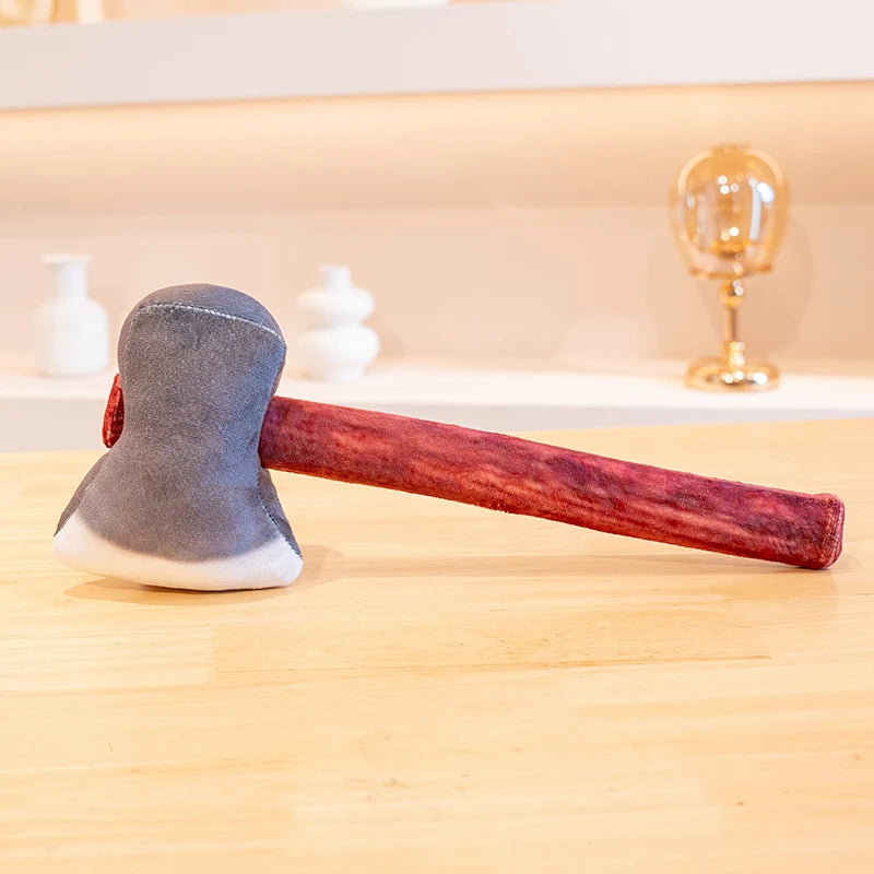 Realistic Axe&Claw Hammer Plush Toys Cotton Stuffed Lifelike Tools Toys Funny Children Game Props Creative Home Decor
