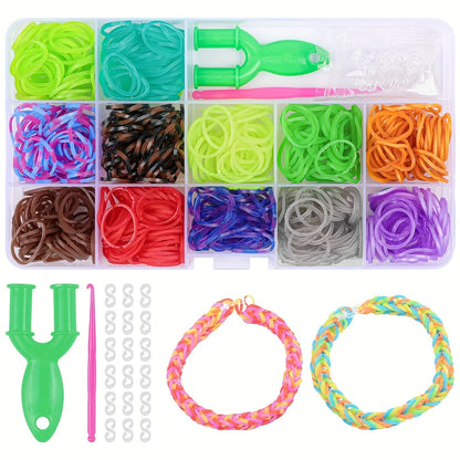 12 Grid/24 Grid/40 Rubber Bands Bracelet Kit Rubber Band Filling Loom Kit Weaving DIY Craft Gift Loom Kit Toys for Girls