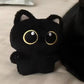 Cute Black Cat Keychain Plush Cartoon Kitten Doll Pendant Lovely Cat Doll Backpack Hanging Ornaments Car Keyring Birthday Gift