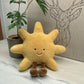 Adorable Smile Face White Moon Yellow Sun Plushie Stuffed Cute Cartoon Weather Plush Toy for Kid Bedroom Decor Sofa Throw Pillow