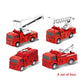 4 Pcs Small Rebound Truck for Children Pull Back Ladder Fire Fighting Toy Car Model Educational Cars