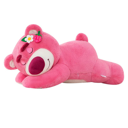 New Story Lotso Cute Bear Strawberry Sofa Plush Pillow Stuffed Toys Children Girls Friends Festivals Birthday Gift