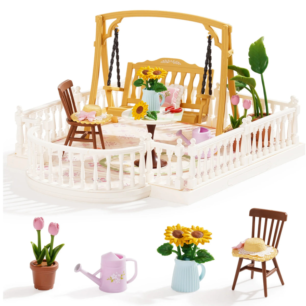 Rolife Super Creator Dollhouse Series Accessroies Sunny Break Terrace 3D Puzzle Roof Accessory for DW Series DIY Miniature House Building Model Kit