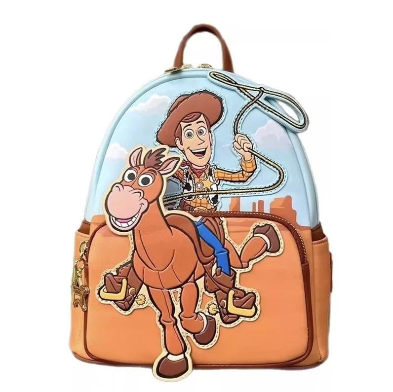 Princess Series Backpack Belle/Ariel/Snow White/Cinderella Stained Glass Portrait Mini Backpack Womens Bag Wallet