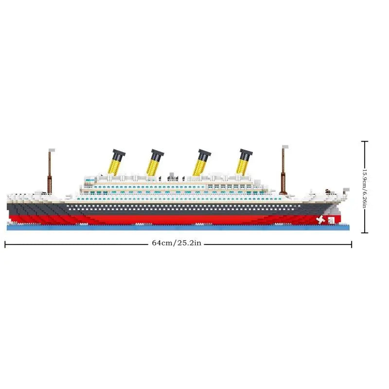 4404PCS Titanic Building Blocks Cruise Ship Mini Assemble Bricks Model Toys Kits Desktop Decoration Ornaments Gifts For Adults