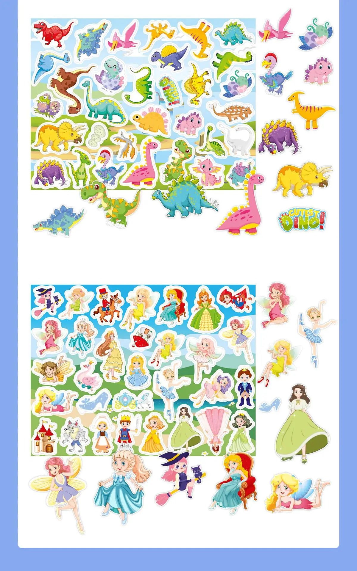 New Children Reusable Scene Cute Stickers DIY Puzzle Sticker Games Books Cartoon Animal Learning Cognition Toys For Kids Gift