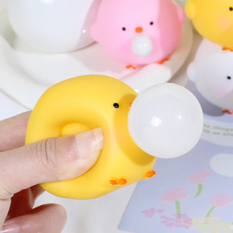Funny Bubble Blow Squishy Toy Pop Out Squeeze Toys Cartoon Animal Panda Capybara Squishies Stress Relief Fidget Toy Party Gift