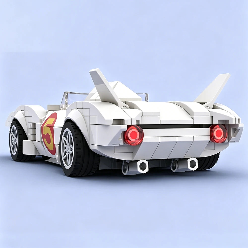 New MOC Speed Series Classic Racing Car Mach 5 Model Building Blocks DIY Modular Car Assembly Toy Adult Collectible Gift Set