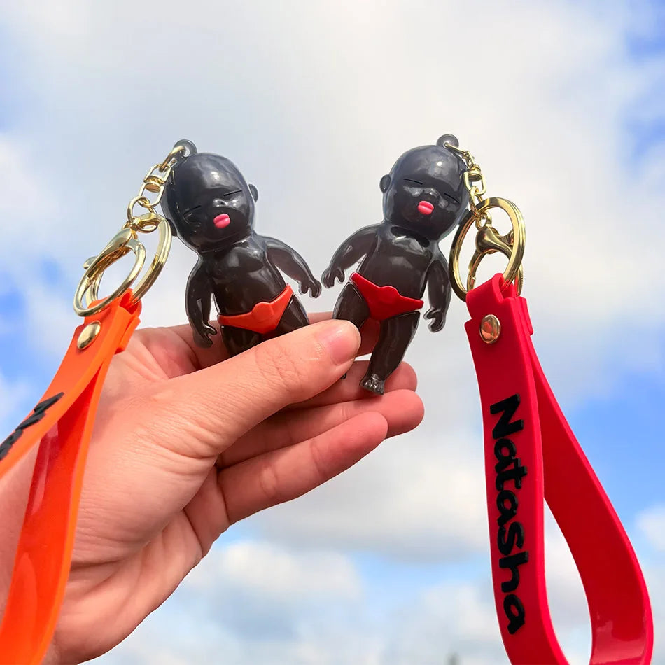 2026 Natasha UV Sensing Color Changing Keychain, Cute Ugly Black Doll Mini Pendant, Stress Relief Funny Novelty Gift